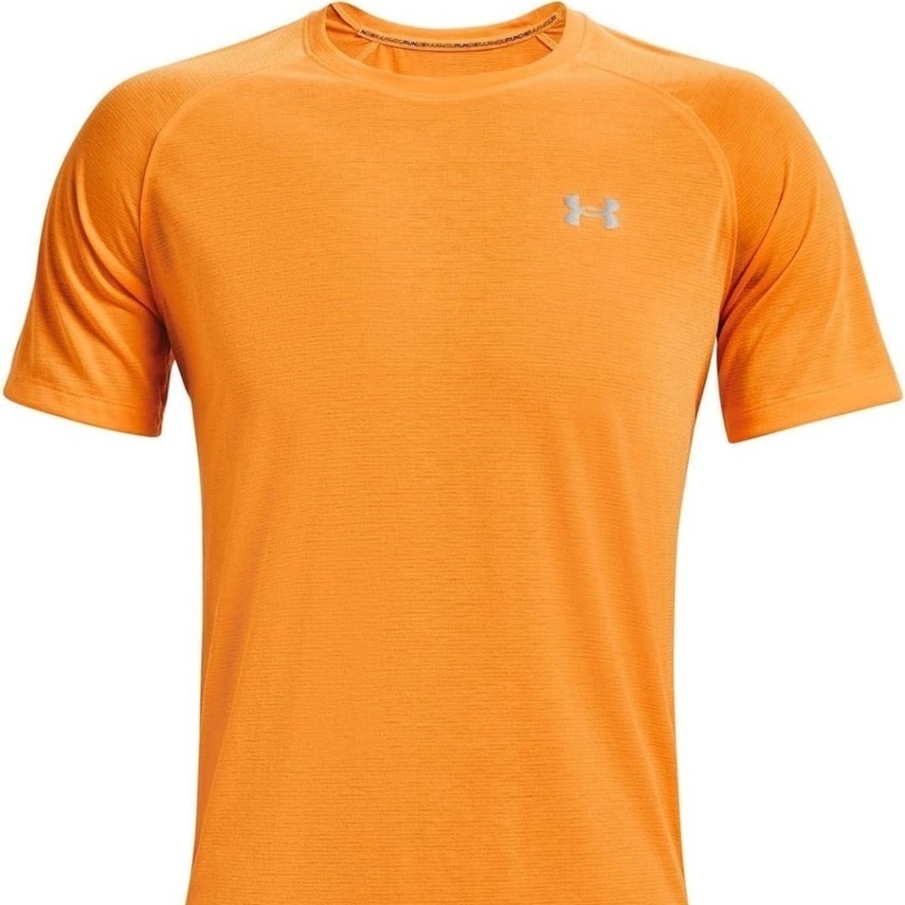 Under Armour Men's Streaker Short-Sleeve Run T-Shirt, Orange, Size XL